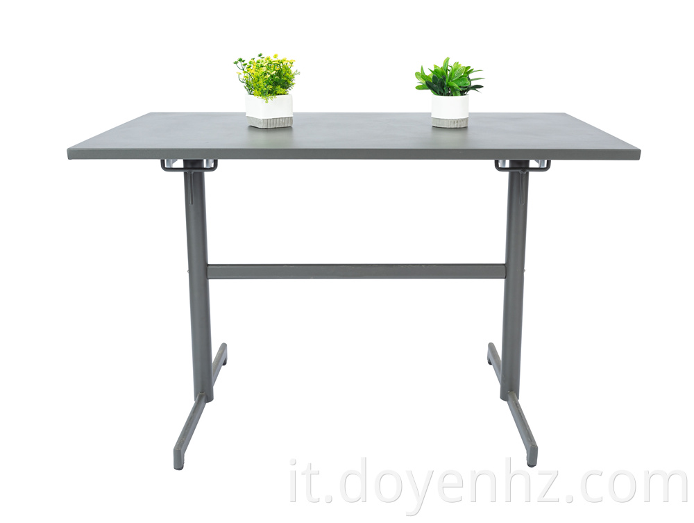 Metal Folding Rectangle Table with Round Tube Leg